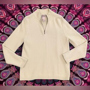 L.L. Bean Quarter-Zip Sweater - Pastel Green